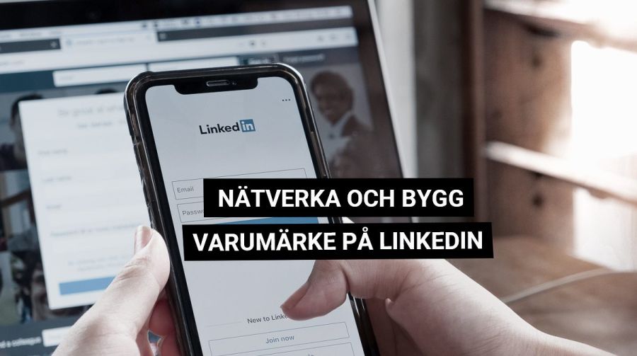 Telefon med appen Linkedin uppkopplad