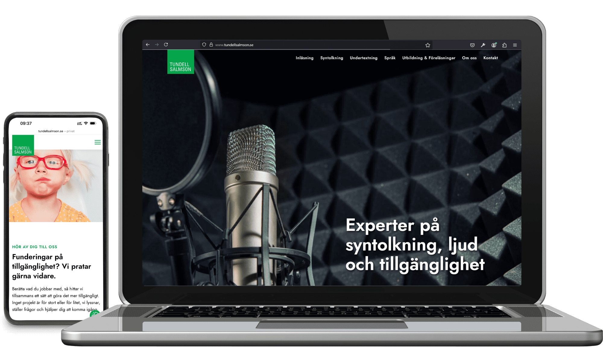 Webbplats till Tundell & Salmson