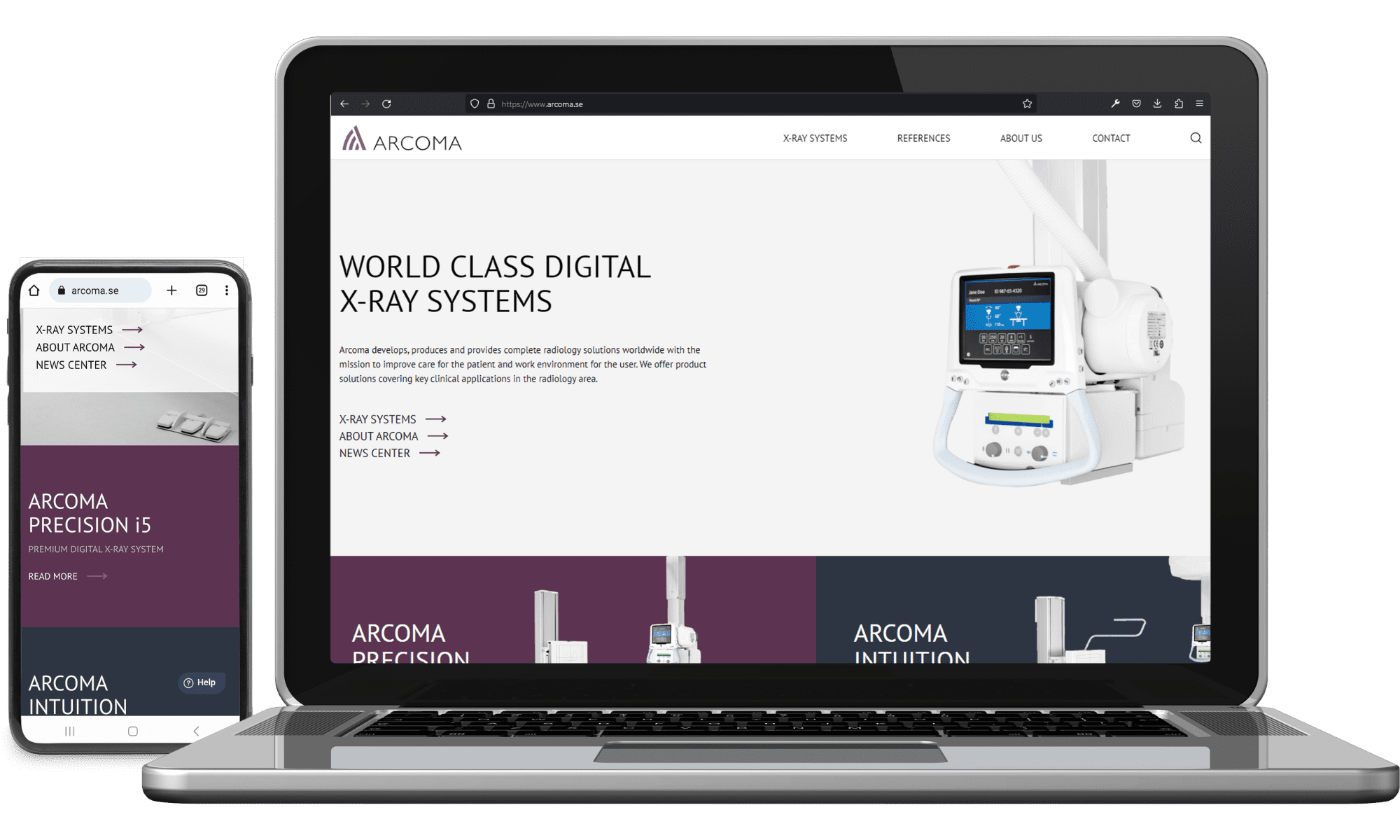 Webbplats till Arcoma