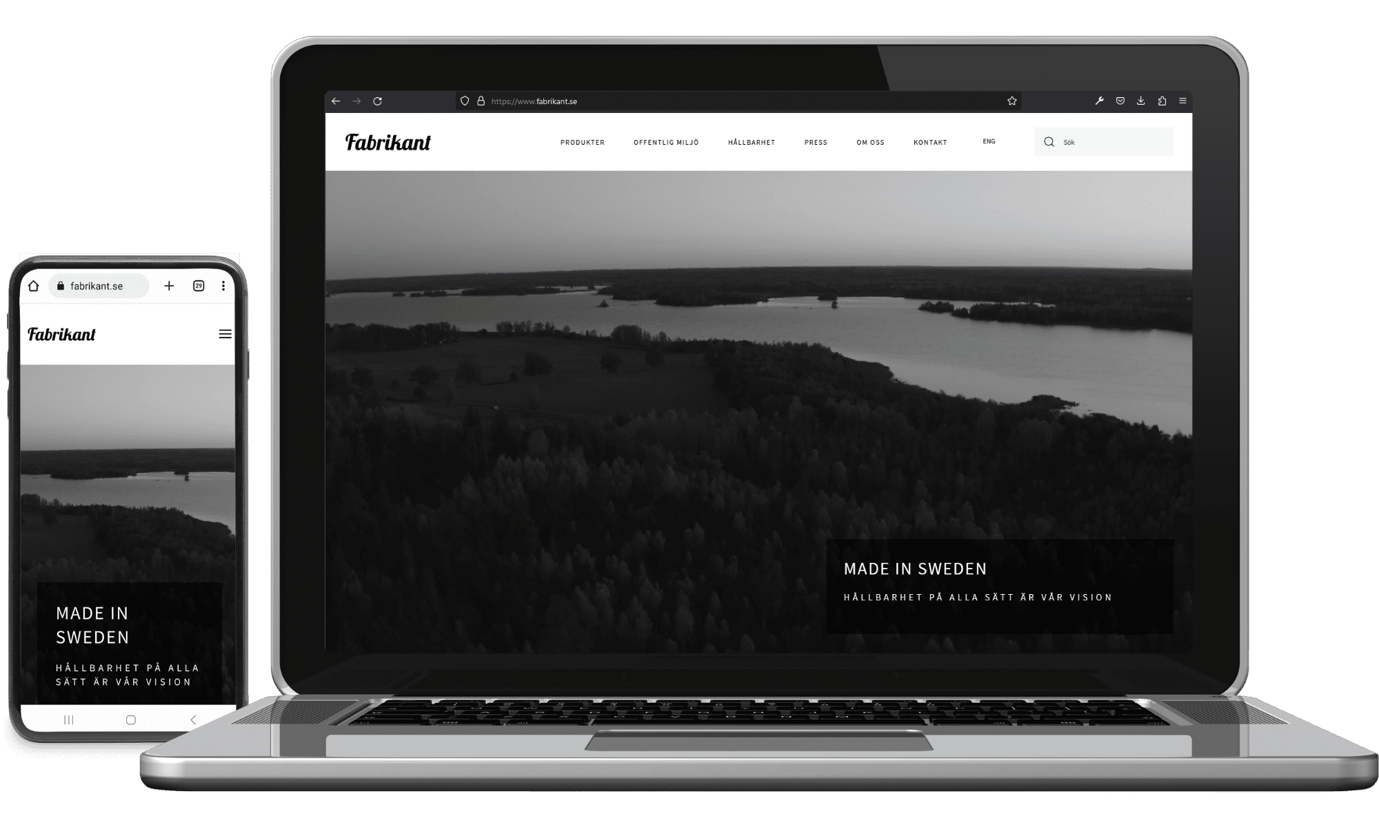 Webbplats till Fabrikant