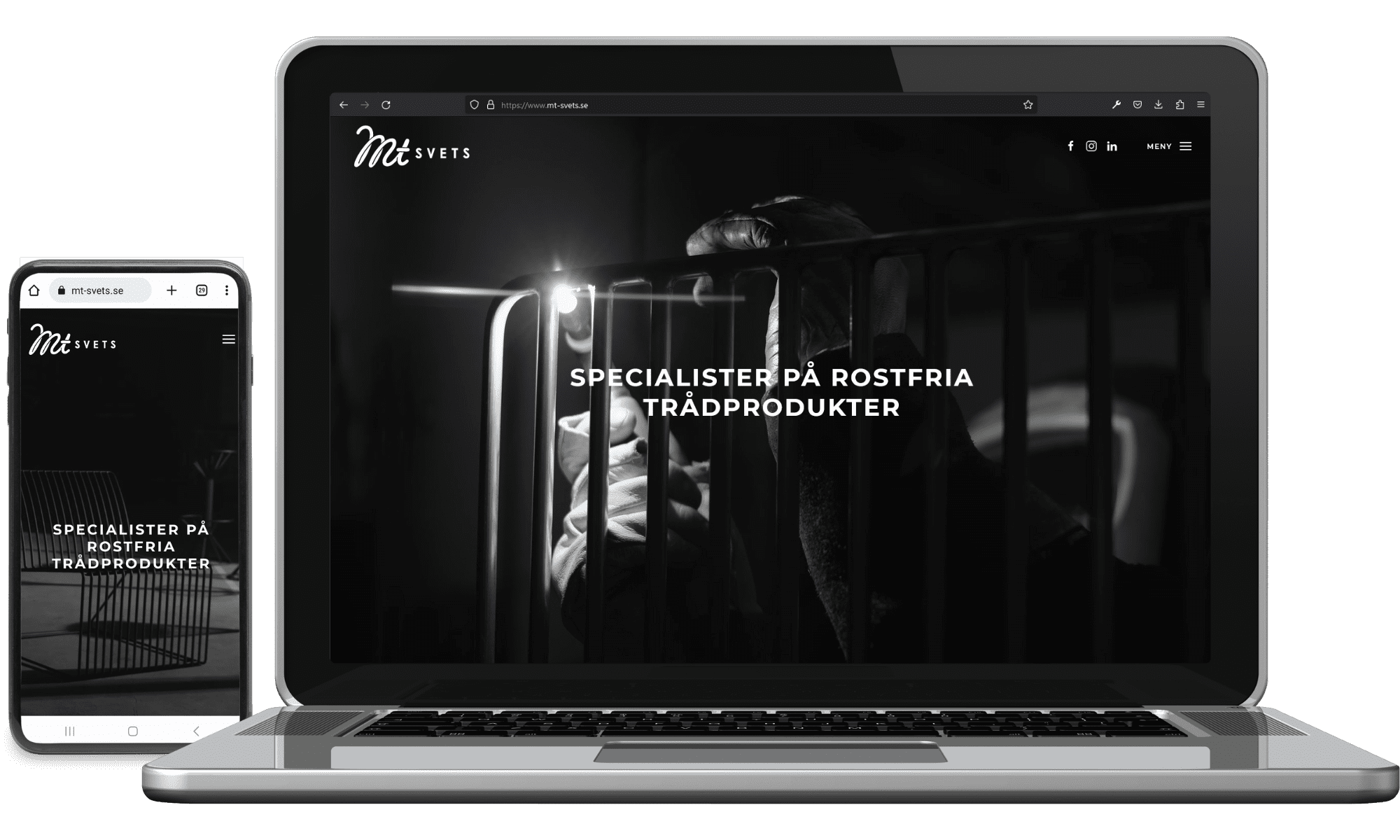 Webbplats till MT Svets