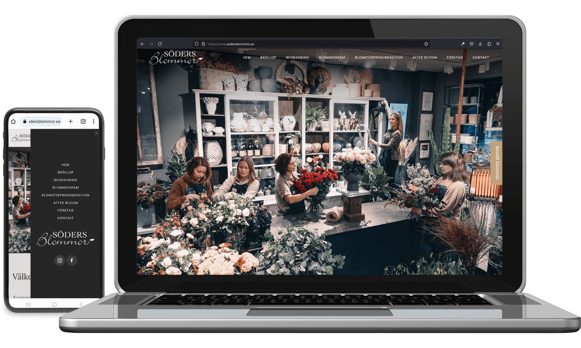 Webbplats till Söders blommor